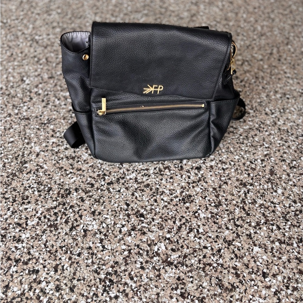 Freshly Picked Black Backpack with Gold Hardware